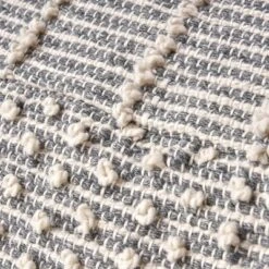 Brinket Large Contemporary Faux Yarn Pouf Ottoman Ivory/Gray - Christopher Knight Home -Furniture Promotion Series GUEST b94480c1 52ec 476c a996 4bdfb86f07c5