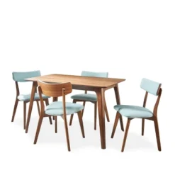 5pc Megann Mid Century Wood Dining Set - Christopher Knight Home -Furniture Promotion Series GUEST bb020033 2b23 4fb3 8ea6 194a31d6dc86