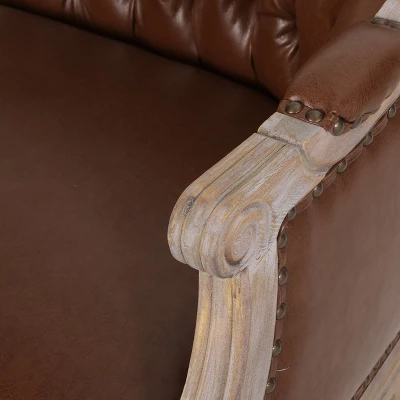 Faye Traditional Tufted Upholstered Loveseat - Christopher Knight Home 6 Faye Traditional Tufted Upholstered Loveseat - Christopher Knight Home - Image 6