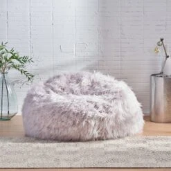 Lachlan Furry Bean Bag - Christopher Knight Home -Furniture Promotion Series GUEST bba75c92 38f3 4d5a 846d 03596950a6e1