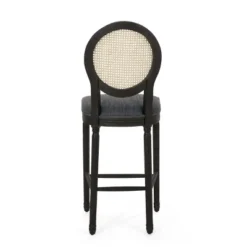 2pc Govan French Country Wooden Counter Height Barstools With Upholstered Seating Charcoal/Black - Christopher Knight Home -Furniture Promotion Series GUEST bbd5cc2e 5efa 42a4 a79f 9973bde63a0a