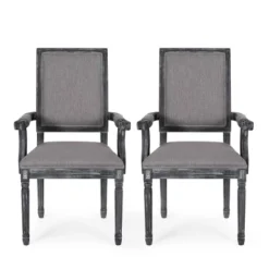 Set Of 2 Maria French Country Wood Upholstered Dining Chairs - Christopher Knight Home -Furniture Promotion Series GUEST bbf71da1 8d01 4701 8dca 2cbdfcfaba1d