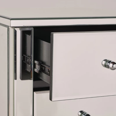 Amara 2 Drawer Side Table Mirror Finished - Christopher Knight Home 2 Amara 2 Drawer Side Table Mirror Finished - Christopher Knight Home - Image 2