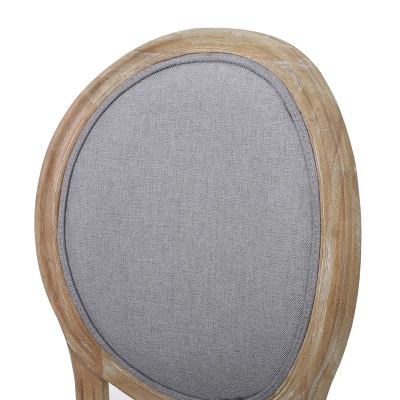 Set Of 4 Phinnaeus French Country Fabric Dining Chairs Light Gray/Natural - Christopher Knight Home 7 Set Of 4 Phinnaeus French Country Fabric Dining Chairs Light Gray/Natural - Christopher Knight Home - Image 7