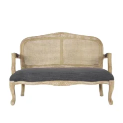 Saley French Country Wood And Cane Loveseat - Christopher Knight Home -Furniture Promotion Series GUEST c075055a db6b 4bd0 8700 e66ae7acfa63