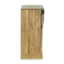 Laymon Modern Industrial Handcrafted Acacia Wood Live Edge Sideboard With Sliding Door Natural/Black - Christopher Knight Home -Furniture Promotion Series GUEST c07e2ac6 1dcd 4c5c 8605 f5b3f4a05d8d