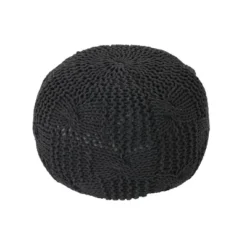 Anouk Knitted Cotton Pouf - Christopher Knight Home -Furniture Promotion Series GUEST c0f4b5ed 8379 470b 9cd5 81ea93eb6e7c