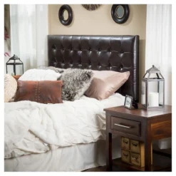 California/King Austin Tufted Bonded Leather Headboard Brown - Christopher Knight Home -Furniture Promotion Series GUEST c1b6dfae fef9 4ec9 bb82 1bfd313a1090