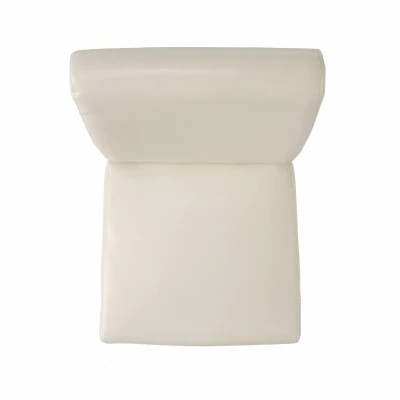 Set Of 2 Lisette Leather 25" Counter Height Barstool Ivory - Christopher Knight Home 4 Set Of 2 Lisette Leather 25" Counter Height Barstool Ivory - Christopher Knight Home - Image 4