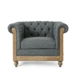 Voll Chesterfield Tufted Fabric Club Chair With Nailhead Trim - Christopher Knight Home -Furniture Promotion Series GUEST c418c433 fb61 4daf afb4 1048c353126c
