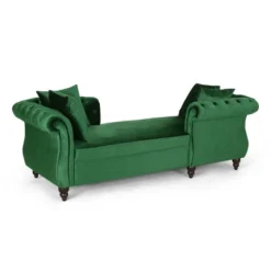 Houck Modern Glam Tufted Velvet Tete-A-Tete Chaise Lounge With Accent Pillows - Christopher Knight Home -Furniture Promotion Series GUEST c481f697 d99b 4239 bbbb 292344f2926e