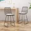 Set Of 2 Walcott Modern Iron Counter Height Barstools - Christopher Knight Home