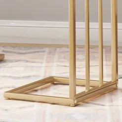 Set Of 2 Baywinds Modern Glam C-Shaped Accent Table White/Champagne Gold - Christopher Knight Home -Furniture Promotion Series GUEST c8d2cbef 528e 4ebd 8dad f8d9d87070fc