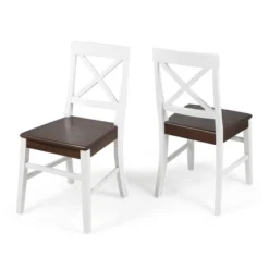 Set Of 2 Roshan Farmhouse Acacia Dining Chair - Christopher Knight Home -Furniture Promotion Series GUEST ca48e4db 57db 42da ac08 23336b151a65