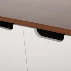 Pickfair Mid-Century Modern 2 Door Cabinet Walnut/White - Christopher Knight Home -Furniture Promotion Series GUEST caee0aec 9613 4c59 a656 af6ee7f6963f