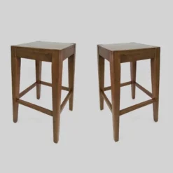 Set Of 2 Maybelle Farmhouse Wooden Counter Height Barstools - Christopher Knight Home -Furniture Promotion Series GUEST cdcc384e d9c6 4298 a8b6 a1226e780f24