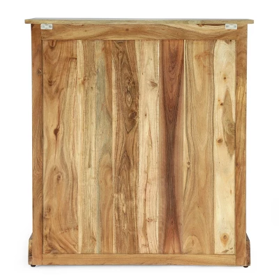 Laymon Modern Industrial Handcrafted Acacia Wood Live Edge Cabinet With Sliding Door Natural/Black - Christopher Knight Home 2 Laymon Modern Industrial Handcrafted Acacia Wood Live Edge Cabinet With Sliding Door Natural/Black - Christopher Knight Home - Image 2