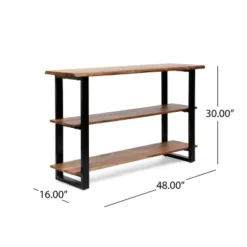 Rooker Handcrafted Modern Industrial Acacia Wood Media Console Table Natural/Black - Christopher Knight Home -Furniture Promotion Series GUEST ced2186f 0b19 4dcf 96f4 1b8ee6c8b345