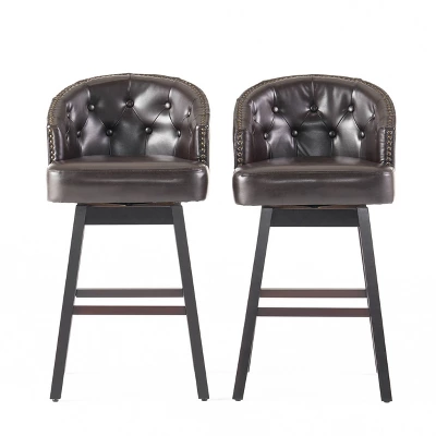 Set Of 2 30.5" Ogden Barstool Brown - Christopher Knight Home 6 Set Of 2 30.5" Ogden Barstool Brown - Christopher Knight Home - Image 6
