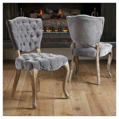 Bates Tufted Dining Chair Set 2ct - Christopher Knight Home 3 Bates Tufted Dining Chair Set 2ct - Christopher Knight Home - Image 3