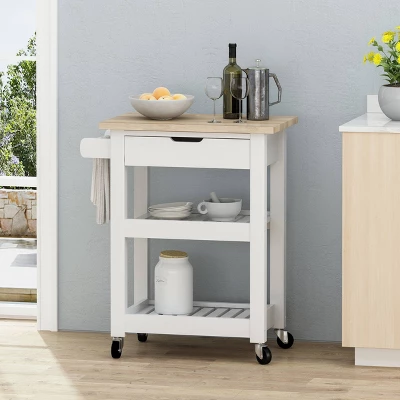 Dade Kitchen Cart With Wheels - Christopher Knight Home 1 Dade Kitchen Cart With Wheels - Christopher Knight Home