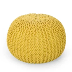 Nahunta Modern Knitted Cotton Round Pouf - Christopher Knight Home 25 Nahunta Modern Knitted Cotton Round Pouf - Christopher Knight Home -Furniture Promotion Series GUEST d67159ce b241 4fa2 9fb0 4eb1160805ff