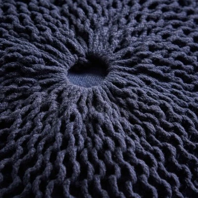Abena Modern Knitted Cotton Round Pouf - Christopher Knight Home 2 Abena Modern Knitted Cotton Round Pouf - Christopher Knight Home - Image 2