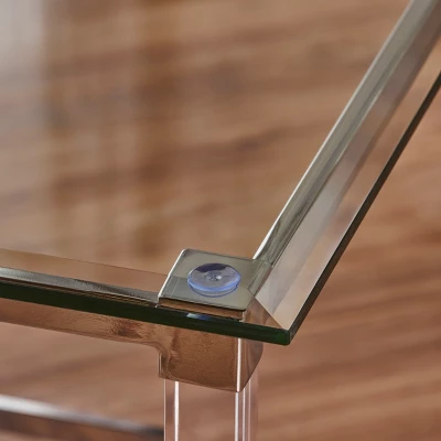 Orianna Square Side Table Clear - Christopher Knight Home 3 Orianna Square Side Table Clear - Christopher Knight Home - Image 3