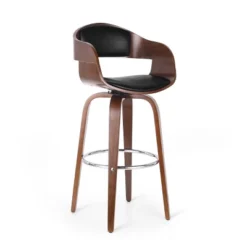 Clyo Mid-Century Modern Upholstered Swivel Barstool - Christopher Knight Home -Furniture Promotion Series GUEST d887ff3d b9f5 470c bc53 1d25c49c4a9d