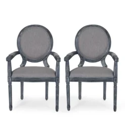 Set Of 2 Judith French Country Wood Upholstered Dining Chairs - Christopher Knight Home -Furniture Promotion Series GUEST d88a5f21 1773 4085 bf32 5cd144aa5bc8