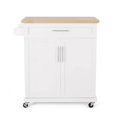 Batavia Contemporary Kitchen Cart With Wheels - Christopher Knight Home 14 Batavia Contemporary Kitchen Cart With Wheels - Christopher Knight Home - Image 14