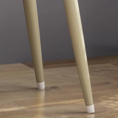 Dehaviland Modern Wood Vanity Table White/Champagne Gold - Christopher Knight Home 4 Dehaviland Modern Wood Vanity Table White/Champagne Gold - Christopher Knight Home - Image 4