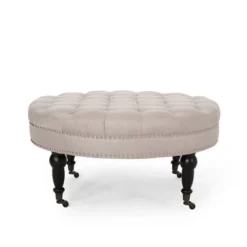 Cimarron Contemporary Round Ottoman With Rolling Casters - Christopher Knight Home 17 Cimarron Contemporary Round Ottoman With Rolling Casters - Christopher Knight Home -Furniture Promotion Series GUEST dbe5a222 24a6 4542 9788 2b6f4e33302b