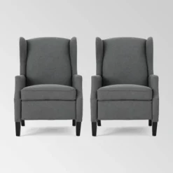 Set Of 2 Wescott Contemporary Fabric Recliners - Christopher Knight Home -Furniture Promotion Series GUEST dc4a4761 b74c 4967 9aaa 852a70d7ae21