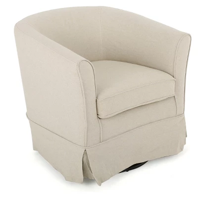 Cecilia Fabric Swivel Club Chair - Christopher Knight Home 5 Cecilia Fabric Swivel Club Chair - Christopher Knight Home - Image 5
