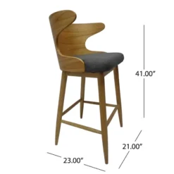 Set Of 2 Kamryn Mid Century Modern Barstool - Christopher Knight Home -Furniture Promotion Series GUEST de2b2fe5 1158 491d 97e8 3fe96a18bdaa