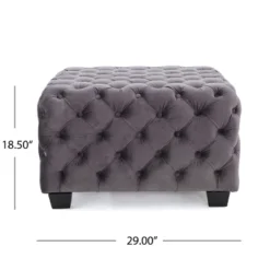 Jaymee New Velvet Ottoman - Christopher Knight Home -Furniture Promotion Series GUEST df244561 8acc 41c6 8f71 cc6b50aeca4b