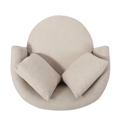 Smyrna Contemporary Upholstered Swivel Club Chair - Christopher Knight Home 4 Smyrna Contemporary Upholstered Swivel Club Chair - Christopher Knight Home - Image 4
