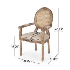 Set Of 2 Judith French Country Wood And Cane Upholstered Dining Chairs - Christopher Knight Home -Furniture Promotion Series GUEST e16b8598 976b 4d9a bda1 b9a313c95ac7