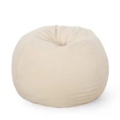 5' Newalla Modern Shearling Bean Bag - Christopher Knight Home -Furniture Promotion Series GUEST e1f008ef 60e4 4707 a07f 04466e908e6f