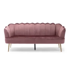 Reitz Modern Glam Velvet Channel Stitch 3 Seater Shell Sofa - Christopher Knight Home -Furniture Promotion Series GUEST e2056012 7cad 406e baaf 3b721cdbdbad