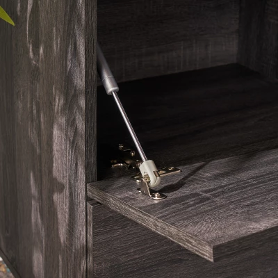 Amelia Mid Century Wine And Bar Cabinet Sonoma Gray Oak - Christopher Knight Home 2 Amelia Mid Century Wine And Bar Cabinet Sonoma Gray Oak - Christopher Knight Home - Image 2