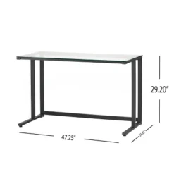 Eghan Glass Computer Desk Black - Christopher Knight Home -Furniture Promotion Series GUEST e41dde95 a078 4a59 b55b 7b4f45b35582