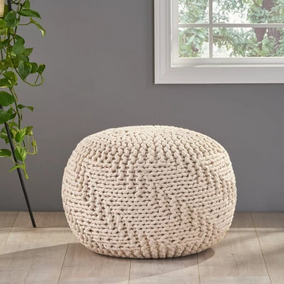 Hazel Pouf Ottoman - Christopher Knight Home 1 Hazel Pouf Ottoman - Christopher Knight Home