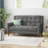 Candace Mid Century Modern Loveseat Dark Gray - Christopher Knight Home
