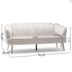 Reitz Modern Glam Velvet Channel Stitch 3 Seater Shell Sofa - Christopher Knight Home -Furniture Promotion Series GUEST e64c0c3e cef8 4fba a2ee 582c4f1d253a