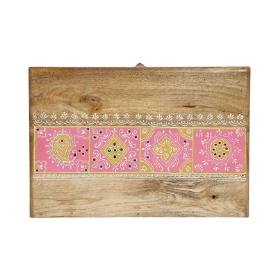 Fullen Handcrafted Boho 2 Drawer Mango Wood Nightstand Natural - Christopher Knight Home 5 Fullen Handcrafted Boho 2 Drawer Mango Wood Nightstand Natural - Christopher Knight Home - Image 5