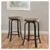 Set Of 2 Skyla Rotating Counter Height Barstool Natural - Christopher Knight Home
