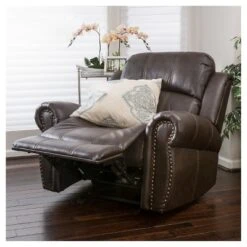 Charlie Faux Leather Leather Glider Recliner Club Chair Dark Brown - Christopher Knight Home -Furniture Promotion Series GUEST e8b5e97c 4b01 4c7a 9139 0c4ce83a0f3f