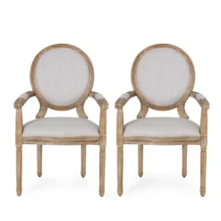 Set Of 2 Judith French Country Wood Upholstered Dining Chairs - Christopher Knight Home -Furniture Promotion Series GUEST ea798082 eb16 4162 a758 dd1e51835016